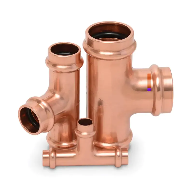 Sporlan 870702 Copper Tee, 3/8 ZoomLock MAX MZK-T6-HNBR