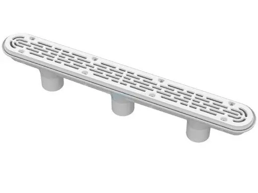AquaStar 32CDFLNFK101 Channel Drain Flat Grate Suction Outlet Cover Only with Screws Without Frame White