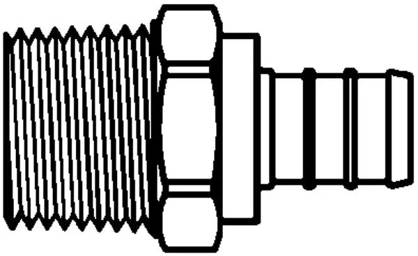 Matco-Norca PXMA0403 Male Adapter, 3/4 x 1/2 in Nominal, Barb x MIP End Style, PEX