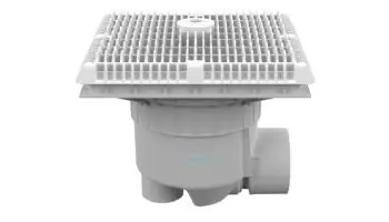 AquaStar WAV12WR101SSB AquaStar 12 Square Wave Suction Outlet Cover with 3 Socket Sump and 4 Spigot