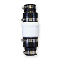 Glentronics PS-CVKSRRU20 PVC Klunkless Booted Check Valve With Two Rubber Unions and 4 Stainless-Steel Hose Clamps 2