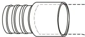BMI 39906 1 x 1 PEX x Soldered 100 PSI Lead-Free DZR Brass Straight Adapter