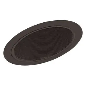 Elite Lighting B391P-BK Slope Stepped Baffle Trim 7-1/2 in OD Incandescent/CFL Lamp