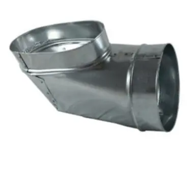 Gray Metal 7-504-NC Round to Oval End Boot No Crimp 7 Galvanized