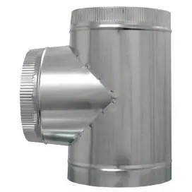 Cody 825888 Duct Tee, 8 in, Crimped Connection, Galvanized, Steel