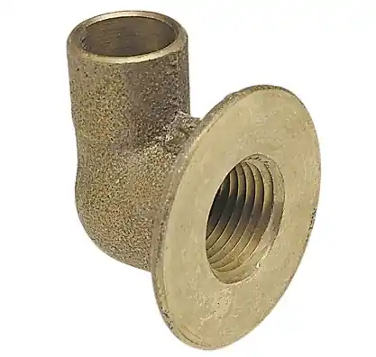 Elkhart 4708LF 4708 Series Cast Brass Female Flanged Sink Elbow, 90 Degrees, Lead-Free