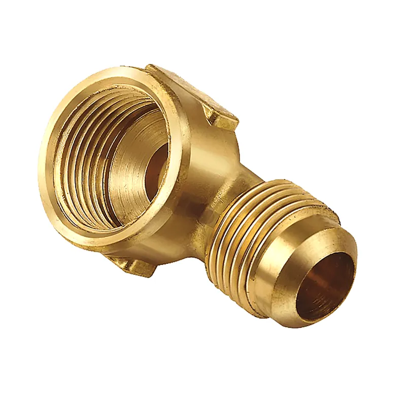 JB Industries E3-4B Brass 90 Degree Elbow 1/4 Flare x 1/4 FPT