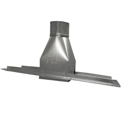 Cody Company 624665 Plain Register Boot With Rail Plate, 5 in Dia