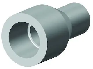 GF Central Plastics 360-002-176 1-1/2 x 1 IPS Socket x IPS Socket Virgin Yellow Molded Medium Density Polyethylene Concentric Reducer