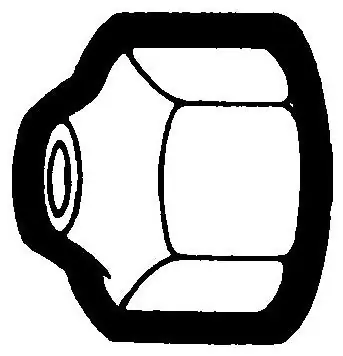 Holyoke Fittings 41FP-64 3/8 x 1/4, Forged Brass, Short, Hex, Reducing, Flare, Tube Fitting Nut