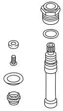 Kohler 30393-RP Hot Stem for K-11900/K-11905/K-11920/K-11925 Kitchen Faucet