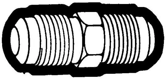 Holyoke Fittings 42-8 1/2 x 1/2, SAE Flare x SAE Flare, Straight, Union