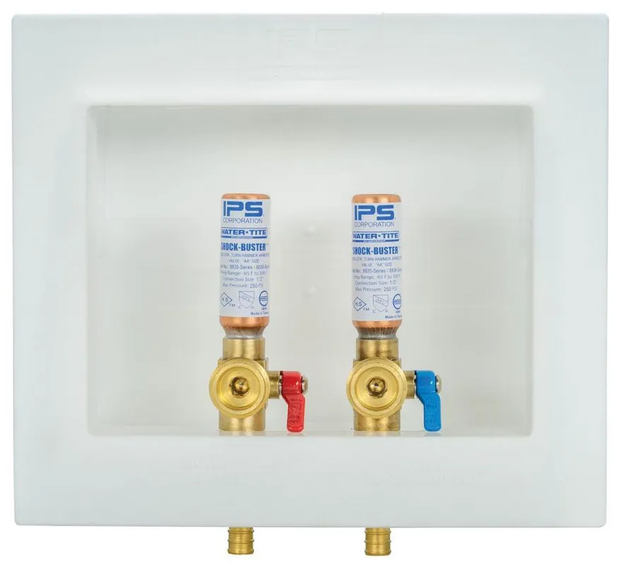 IPS W2711HA Brass Qtr Turn Arrester Valves Installed 1/2 Wirsbo Conx