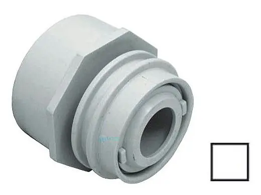 AquaStar 3501 Flush-Mount Return Fitting with Water Stop Eyeball and Nut Fits Over 2 Pipe