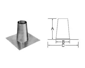 Selkirk 104815 (4RV-TF) RV Series Bvent Gas Roof Flashing, Tall Cone, Flat, 4