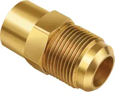 JB Industries US3-1010 Brass Adapter, 5/8 Flare x 5/8 ODS