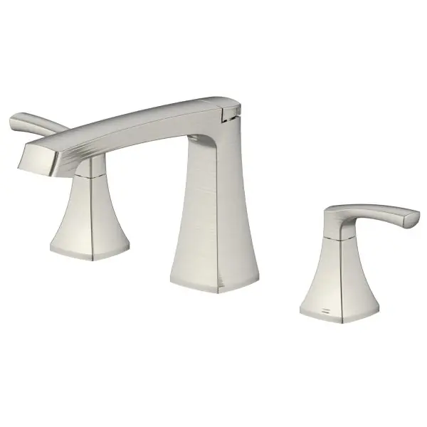 Luxury Line 192-6405 Presley Widespread Bathroom Faucet with Brass Pop-Up Drain, Brushed Nickel