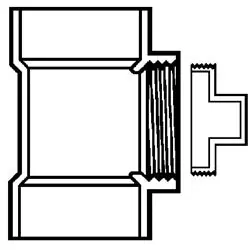 PVC DWV D443080 Cleanout Tee 8 Inch x 8 Inch x 8 Inch