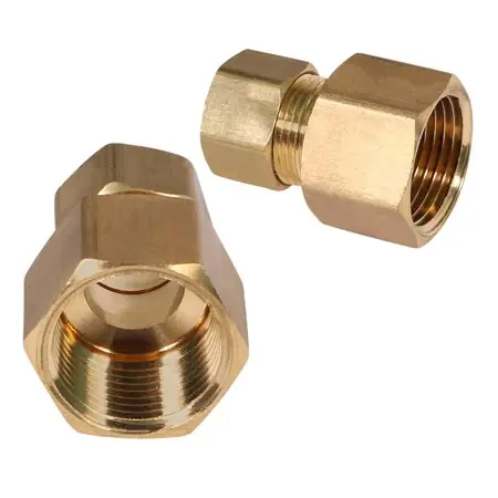 Everflow C66R-5834-NL Reducing Adapter Pipe Fitting Compression 5/8 OD COMP x 3/4 FIP Lead-Free Brass