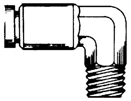 Holyoke Fittings 769-22 1/8 Inch x 1/8 Inch Push-To-Connect x MPT Adapter Elbow