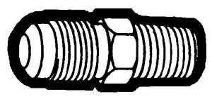 Holyoke Fittings 548-66 3/8 x 3/8 Flare x MPT Straight Space Heater Style Male Adapter
