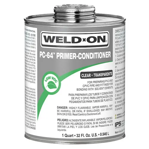 IPS Corporation 10872 Weld-On PC-64 Primer Cleaner 1 qt Clear/Purple