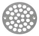 AB&A 69523 4 Diameter Chrome Plated Steel Grate Plastic Barrel Round Shower Drain Strainer with Screw