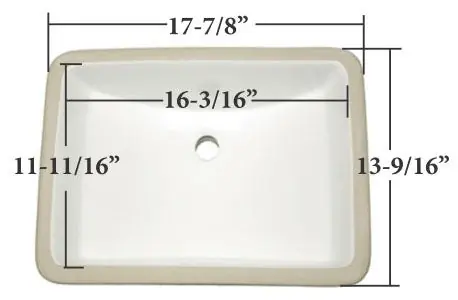 HydraPro HPRUL1814 Bathroom Sink Undermount 17-7/8 x 13-9/16 Replacement MPN