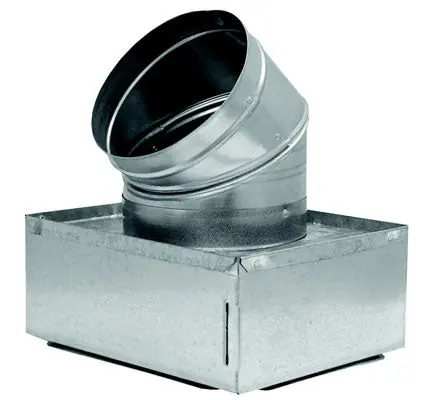 Cody Company 651R828666 6 x 6 x 6 Insulated Register Boot with R8 Liner and 45 Adjustable Elbow
