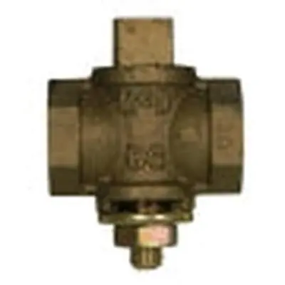 McDonald 075BRFHGC 3/4 BRASS FLAT TEE HD GAS STOP W/CHECK