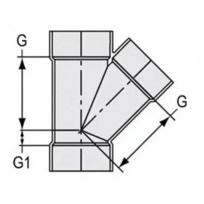 Spears P600-100 10 PVC DWV WYE HUBXHUBXHUB