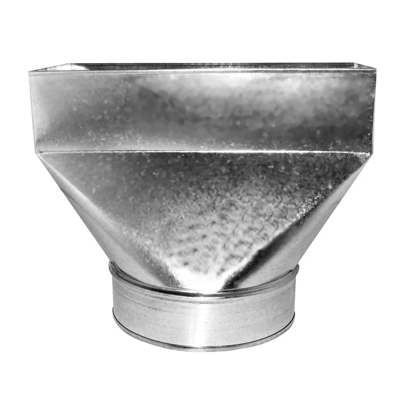 Gray Metal 10X4X4-110R Duct Boot Straight 4 x 10 x 4