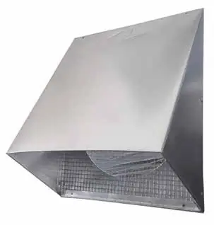 Builder's Best 111115 AWM604 Aluminum Heavy Gauge Hood With Screen, 4 in
