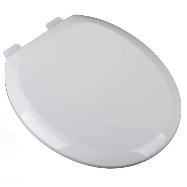 Plumbing Technologies 260-00 Round Plastic Top Mount Slow Close Toilet Seat with Adjustable Release 'N' Clean Hinge