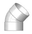 NAPCO P5010 10 x 10 Hub x Hub SDR 35 PVC Solvent Weld Sewer and Drain 1/8 Bend