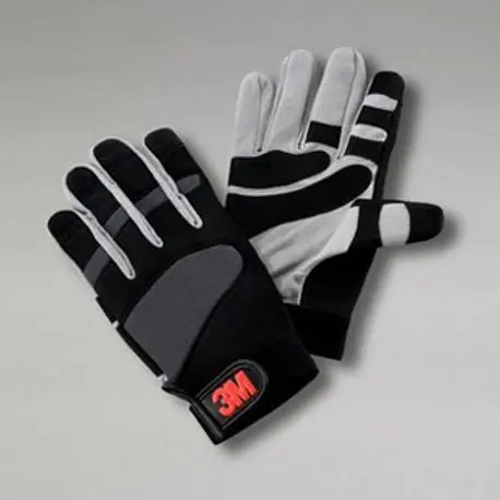 3M 511156-35465 WG Work Gloves, L, Black/Gray, Synthetic Suede Leather