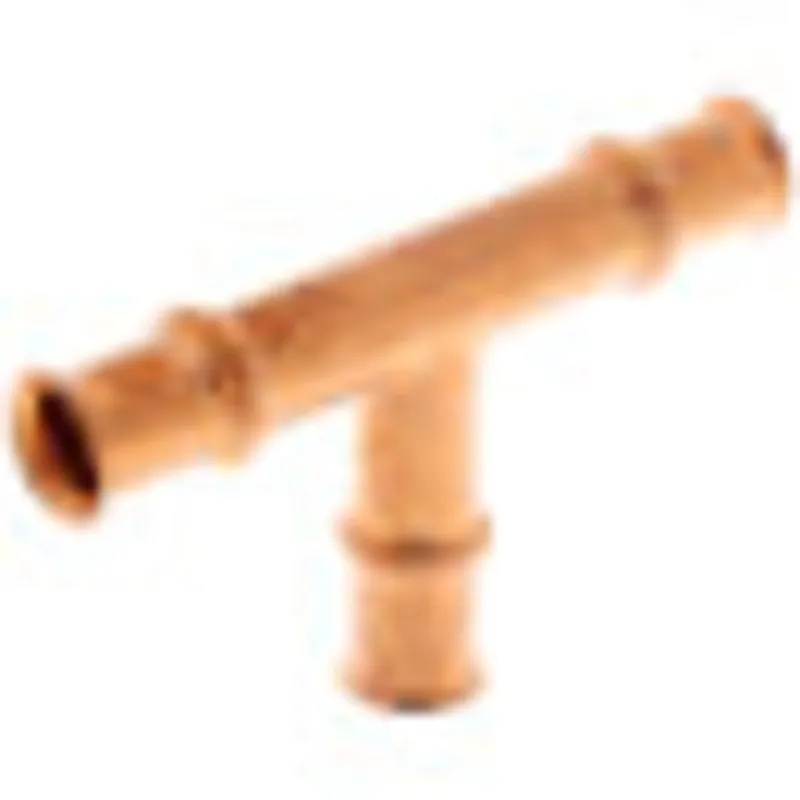 Sporlan 770707 Copper Tee, 1-1/8 Crimp ZoomLock Flame-Free