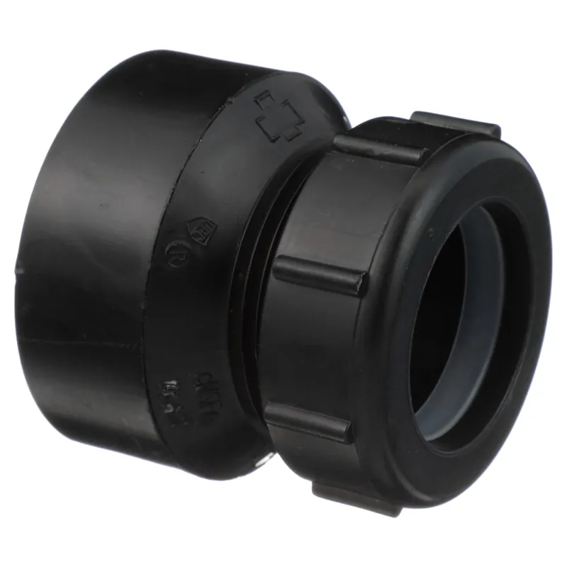 Charlotte Pipe ABSF-150.125-FTA-A 1-1/2x1-1/4 Trap Adapter (Female) - Hub x MIP - ABS DWV