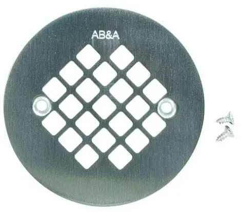 IPS 63614 Receptor Base And Tile Drain Shower Grate 4.25 Inch x 4.25 Inch
