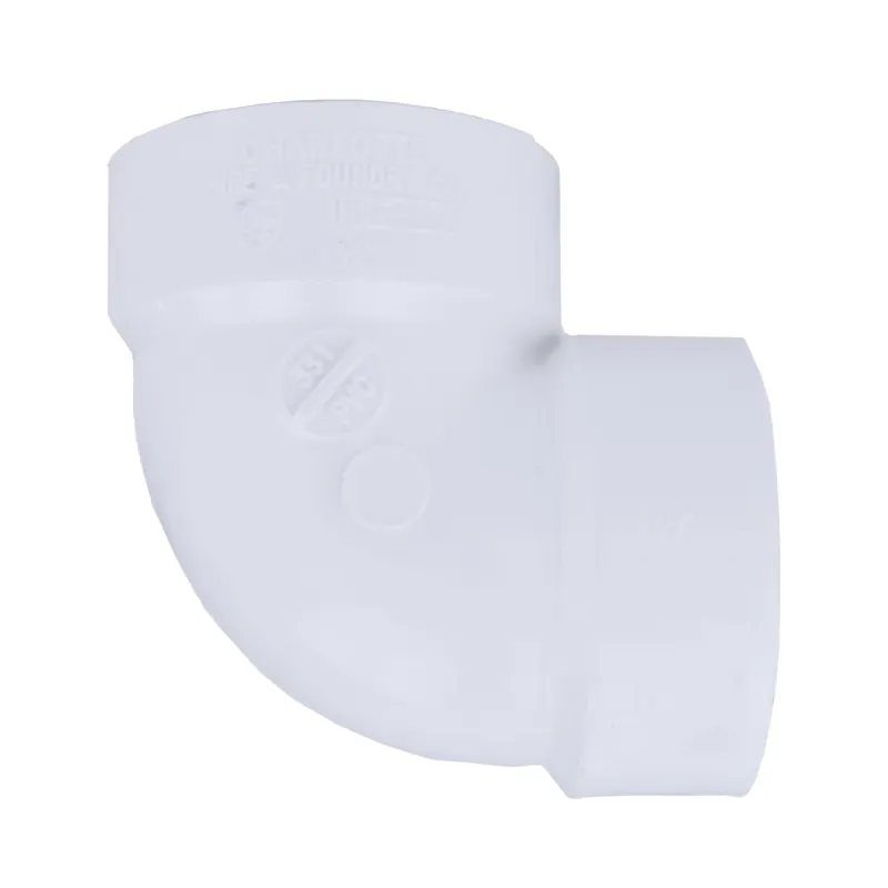 Charlotte Pipe PDWV-150V90-P 1-1/2 1/4 Bend - 90 Deg - Elbow (Vent) - Hub x Hub - PVC DWV