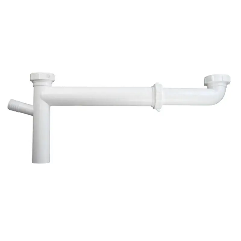 Everflow P23917 1-1/2 Inch Plastic End Outlet Waste with Branch for Tubular Drain Applications