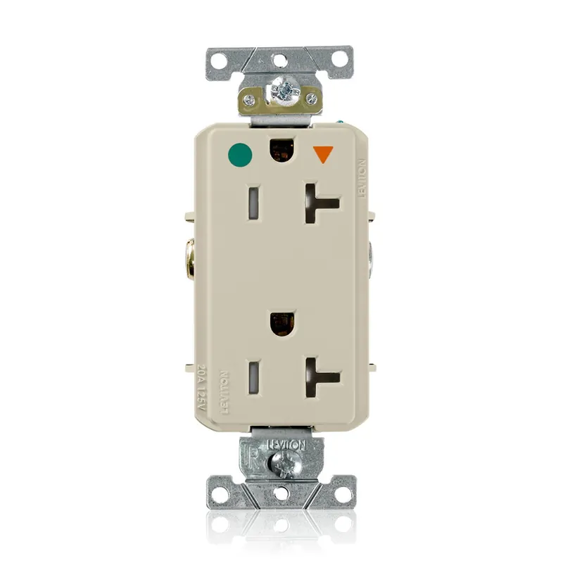 Leviton DT830-IGI Decora Plus Duplex Receptacle 20A 125V NEMA 5-20R