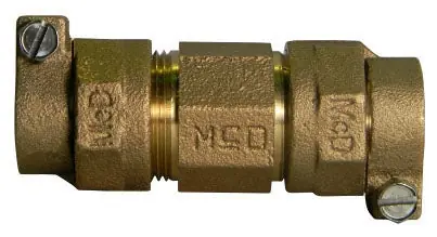 A.Y. McDonald 5130-045 3/4 x 1, -22 CTS Compression x -44 PVC Compression, Lead-Free, Brass, Reducing, Coupling