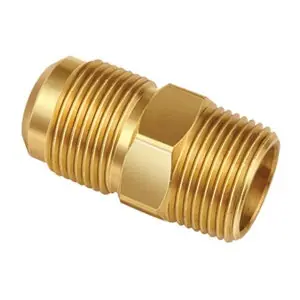 JB Industries U1-10C Brass Adapter, 5/8 Flare x 3/8 MPT