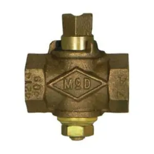 McDonald 125BRSHGC 1-1/4 Brass Sq Hd Gas Cock 10554