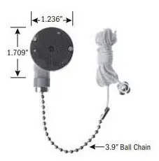 Selecta SS126-BG Pull Chain Switch 6A 125/250VAC SPDT