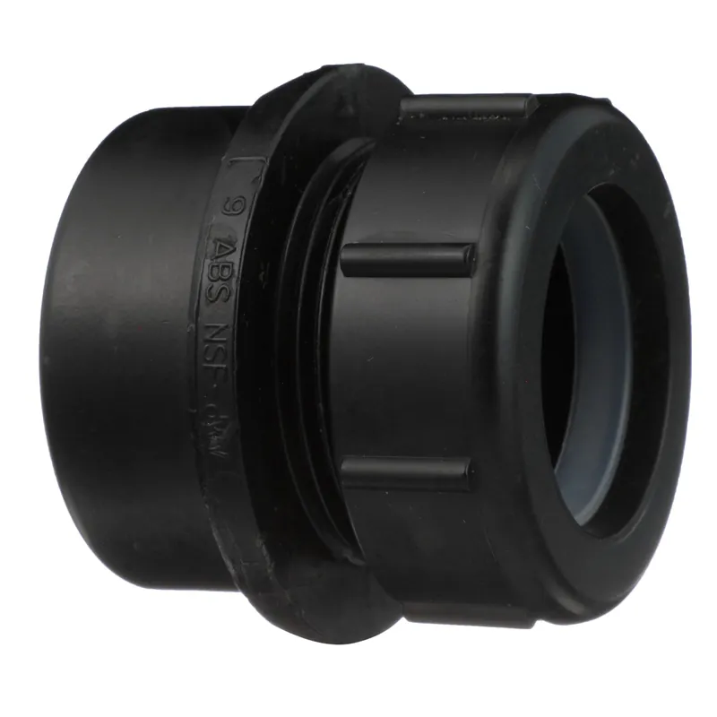 Charlotte Pipe ABSF-150.125-MTA-A 1-1/2 x 1-1/4 Trap Adapter (Male) - Ftg x MIP - ABS DWV