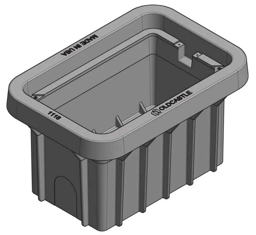 Oldcastle 11182575 1118-12 Duralite Body T15/T22 Gray, 2x 1/2-6 Floating Cage Nut