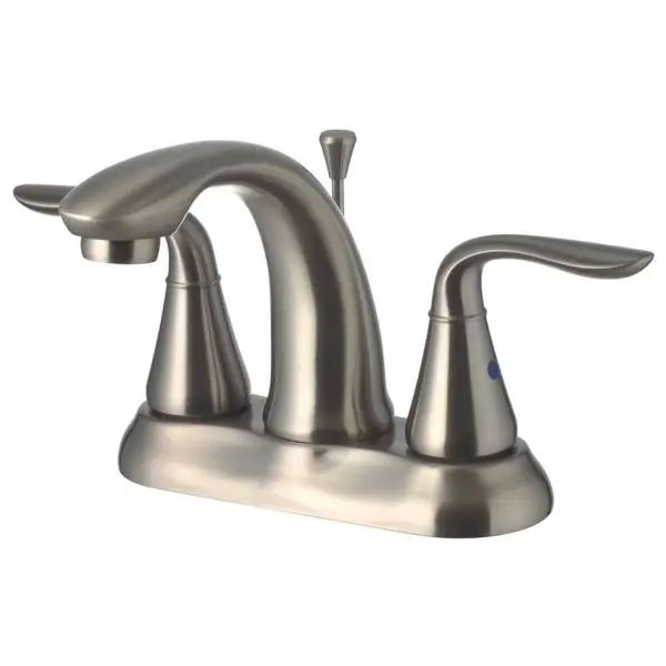 Luxury Line 201-6609 Bethany Two Handle Bathroom Faucet with Brass Pop-Up Drain