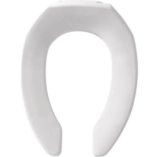 Church 7B1955SSCT000 295CT Series Commercial Heavy Duty Plastic Toilet Seat Elongated Open Front Less Cover